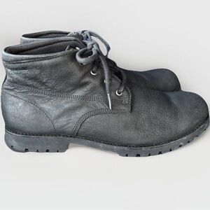 Wolverine DuraShocks Black Leather Biker Boots Men’s 10.5M Work Biker Chukka